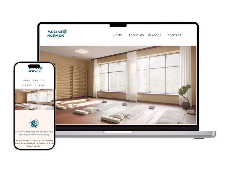 Cover image for Home Page Website Copy for Secret Senses