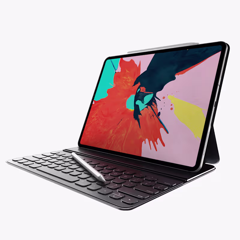 Cover image for IPad Pro 2018, Pencil, Smart Keyboard Folio