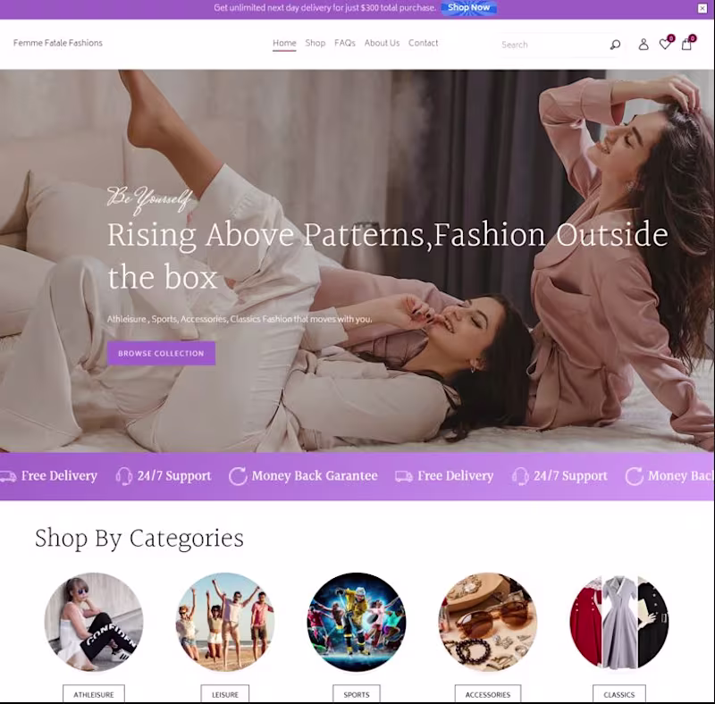 Cover image for Luxury Apparel E-Commerce Redesign for Femme Fatale