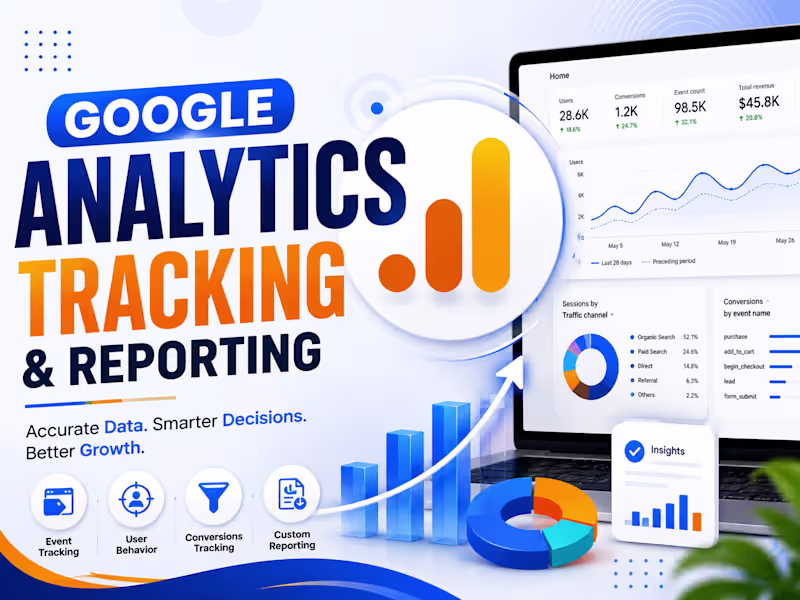 Cover image for I will Setup Google Analytics Tracking & Reporting