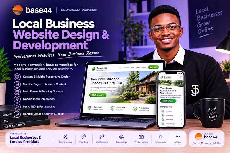Cover image for I build professional websites for local businesses using Base44