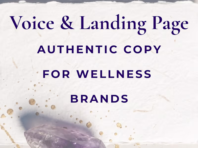 Cover image for Authentic Brand Voice & Landing Page