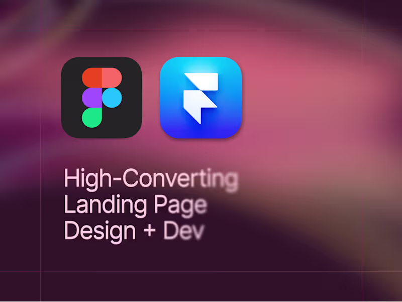 Cover image for High-Converting Landing Page Design + Dev