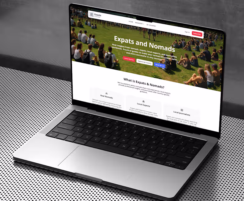 Cover image for Digital Nomad Blog Website Design