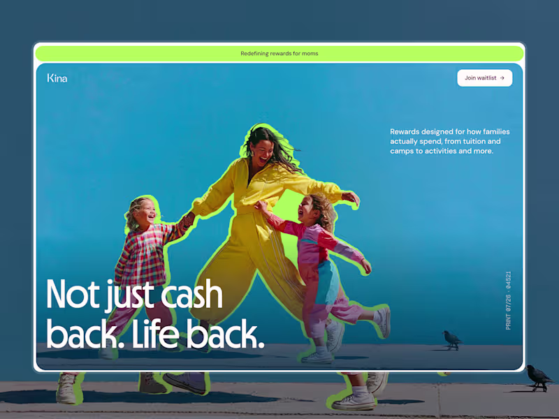 Cover image for Kina — Bold Fintech Rebrand & Landing Page