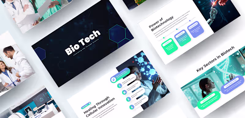 Cover image for Modern Biotech Pitch Deck Design
