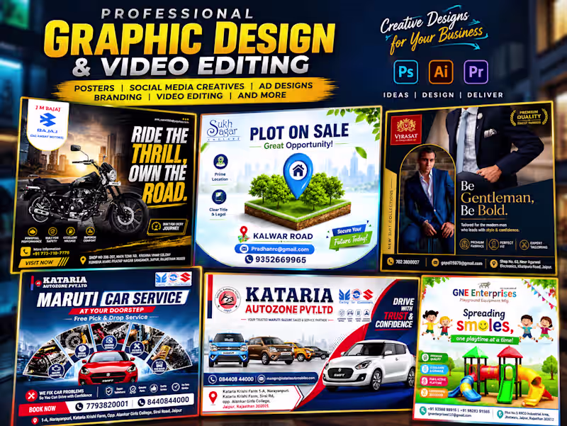 Cover image for Professional Graphic Design & Video Editing