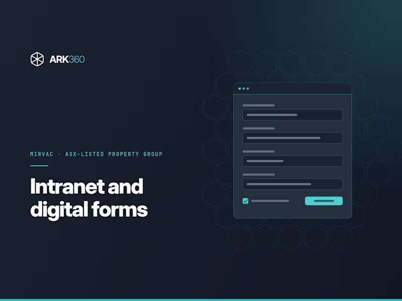 Cover image for Intranet and digital forms at Mirvac