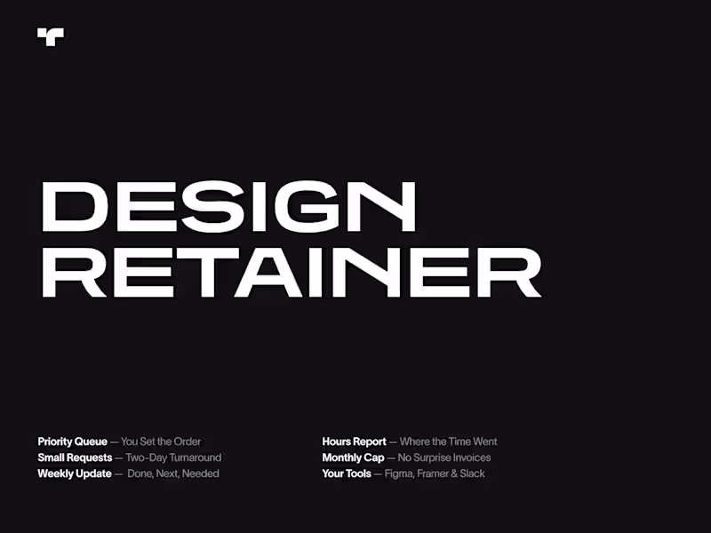 Cover image for   Design Retainer — Ongoing Engagement