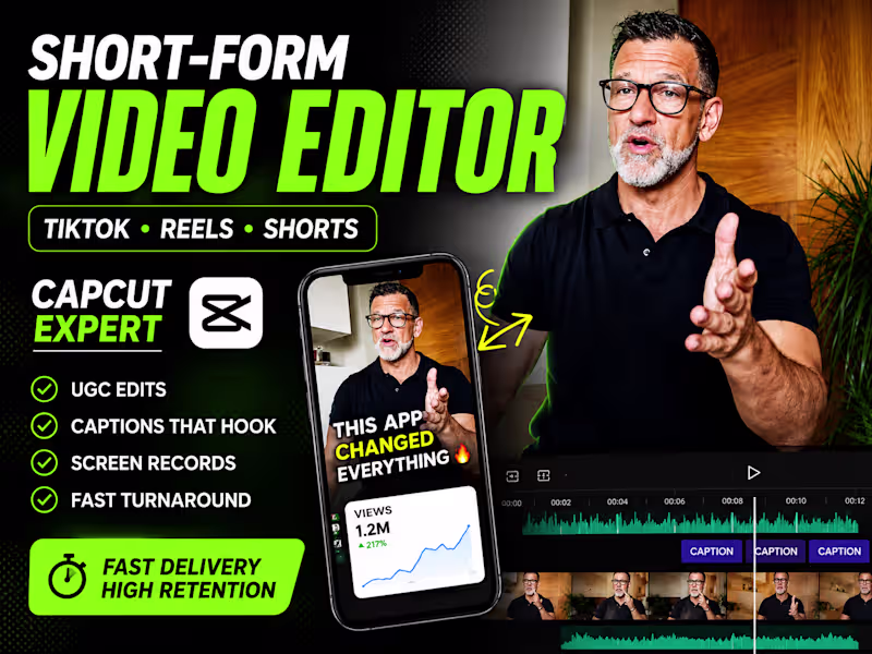 Cover image for I will edit engaging, professional short-form videos and reels