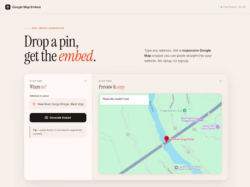 Cover image for Google Map Embed is a