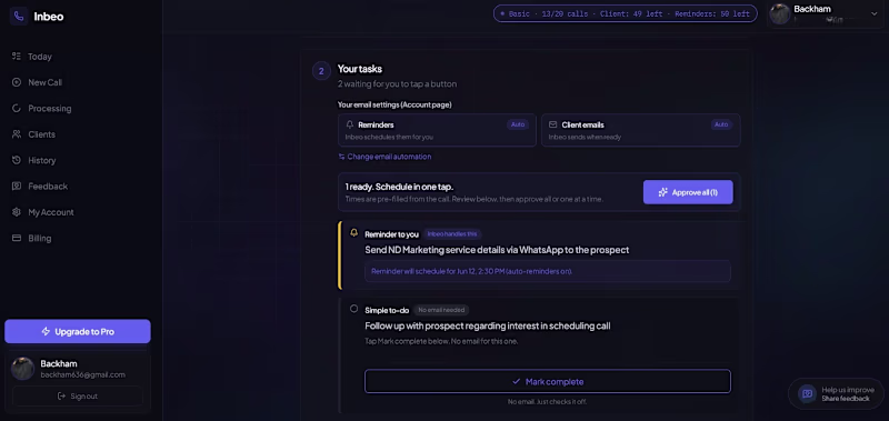 Cover image for Inbeo.app (http://Inbeo.app) is an AI-powered