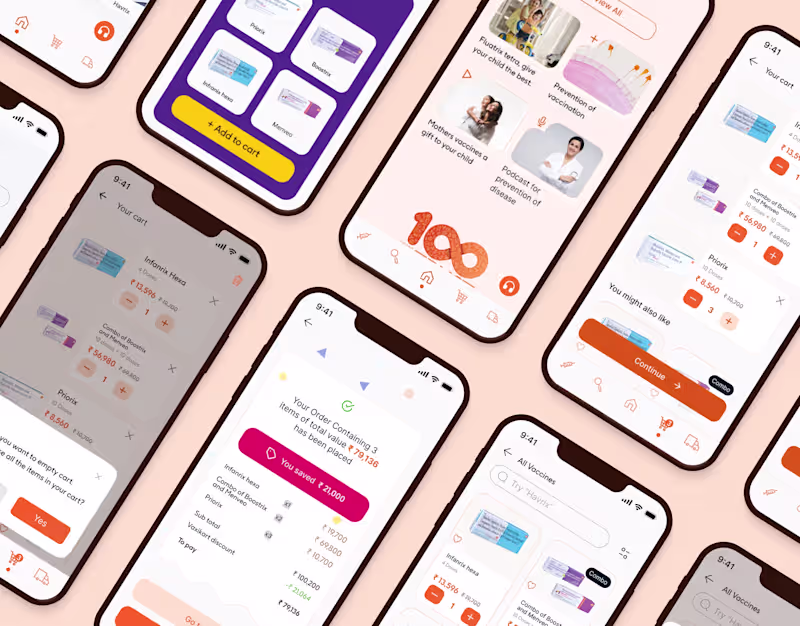 Cover image for Vaxikart mobile app case study (GSK)