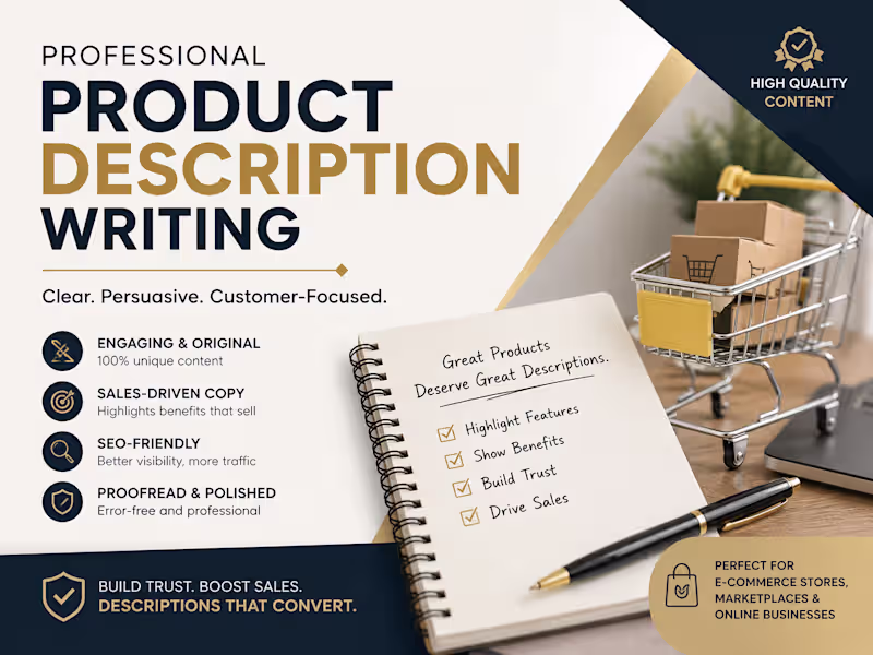 Cover image for Professional Product Description Writing