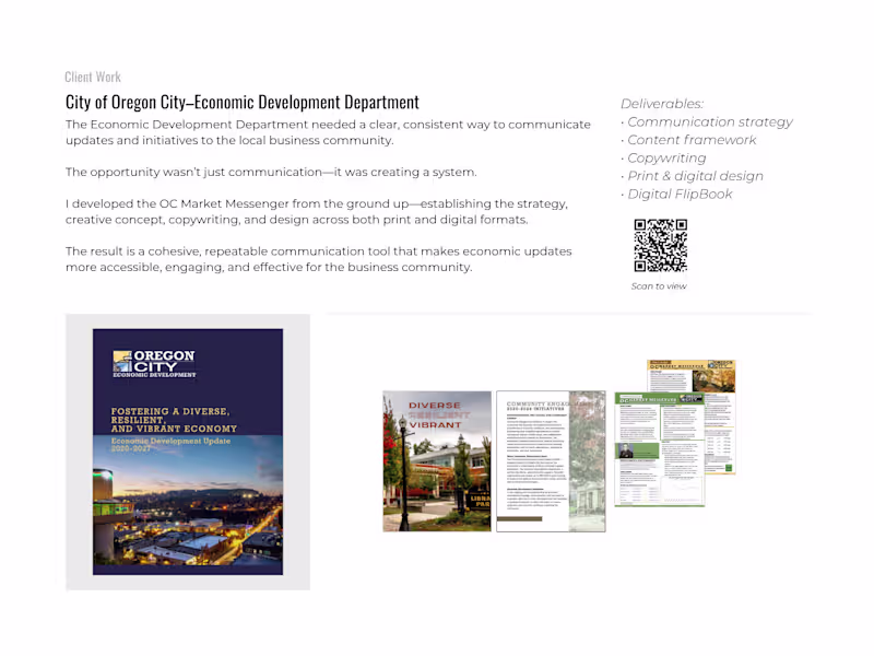 Cover image for City of Oregon City–Economic Development