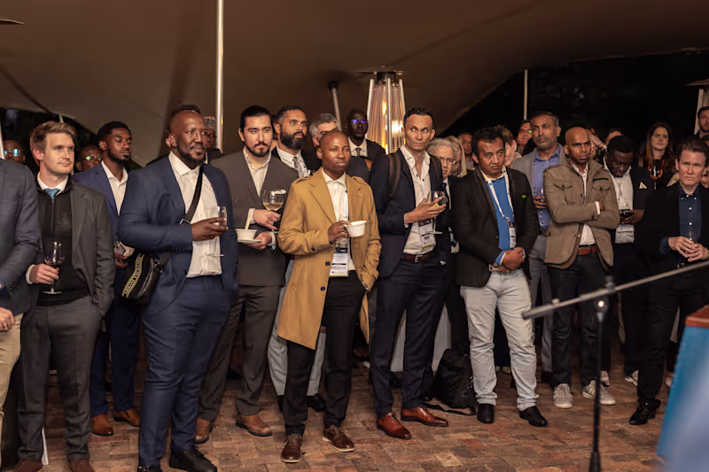 Cover image for Cocktail networking reception between relevant