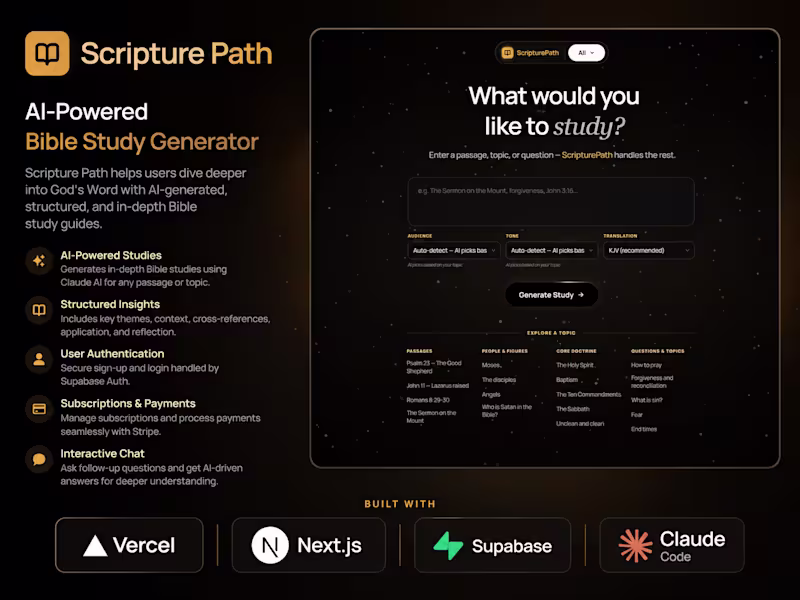 Cover image for AI Study Generation Web App (Phase 1 MVP)
