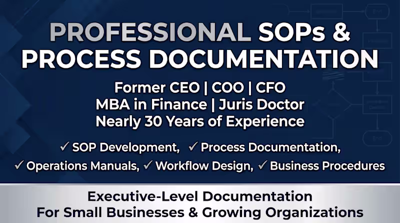 Cover image for Business Documentation & SOP Development