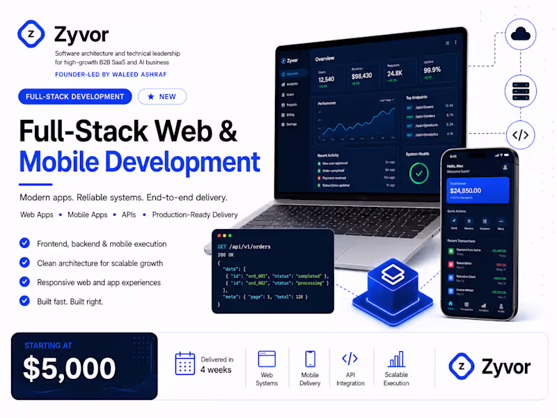 Cover image for Full-Stack Web & Mobile Development