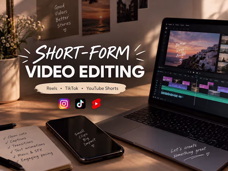 Cover image for Short-Form Video Editing for Reels & TikTok