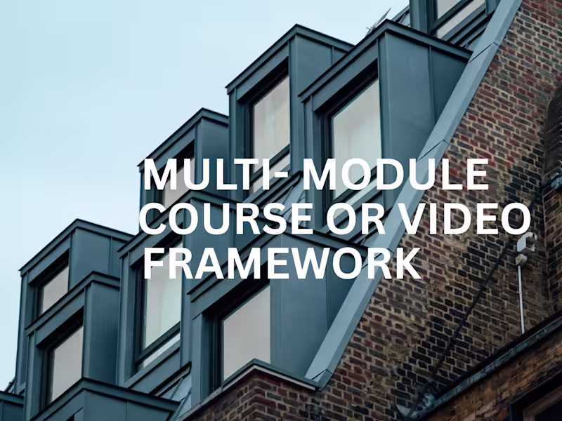 Cover image for Multi-Module Course or Video Framework