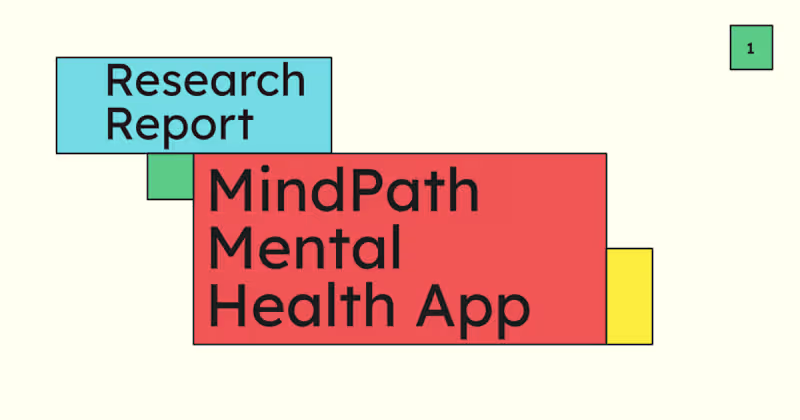 Cover image for Research Report MindPath Mental Health App