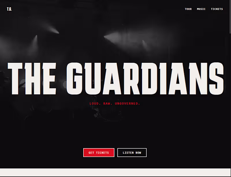 Cover image for Mock up Band Website