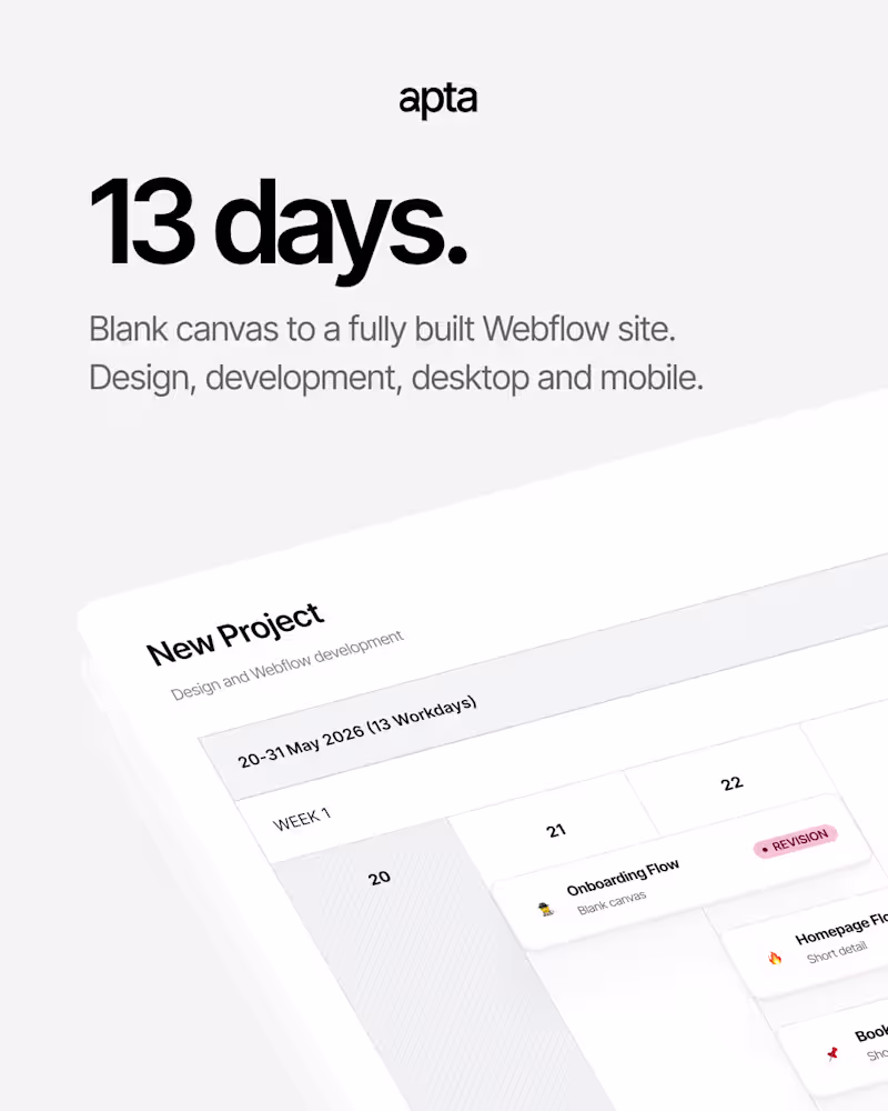 Cover image for 13 days.
Blank canvas to a