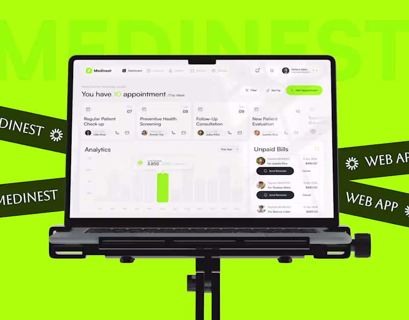 Cover image for Patient Management SaaS Web App UI UX Design