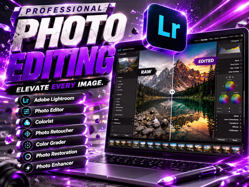 Cover image for Photo Color Grade Retouch Editing Restoration