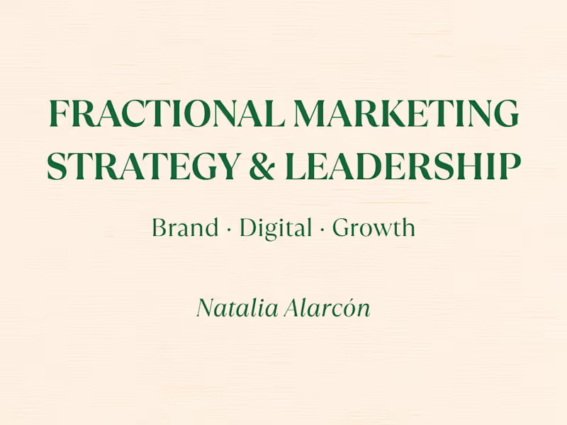 Cover image for Fractional Marketing Strategy & Leadership