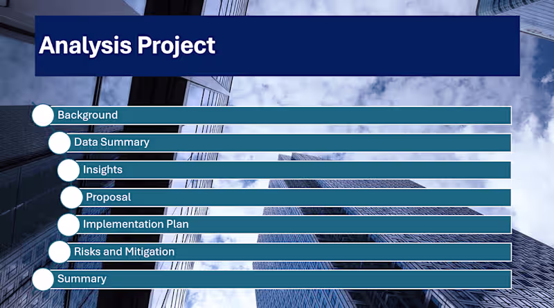 Cover image for Data Analysis - Corporate Presentation