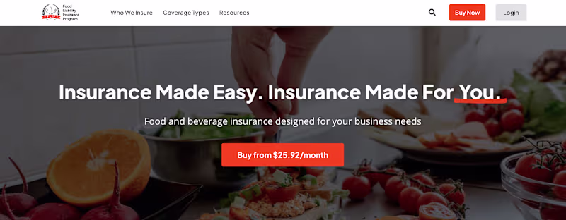 Cover image for FLIP Insurance website. Product and