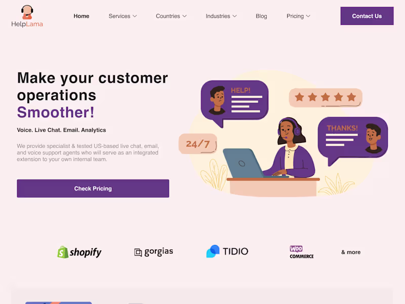 Cover image for Helplama Website Redesign