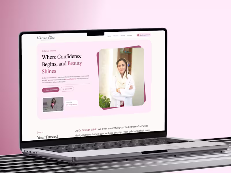 Cover image for Aesthetic Clinic Website Design / Healthcare UI Website Design