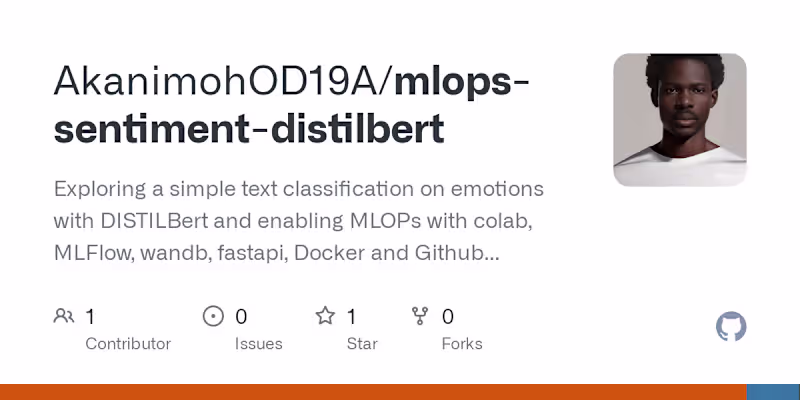 Cover image for MLOps API: Sentiment Analysis with DistilBERT