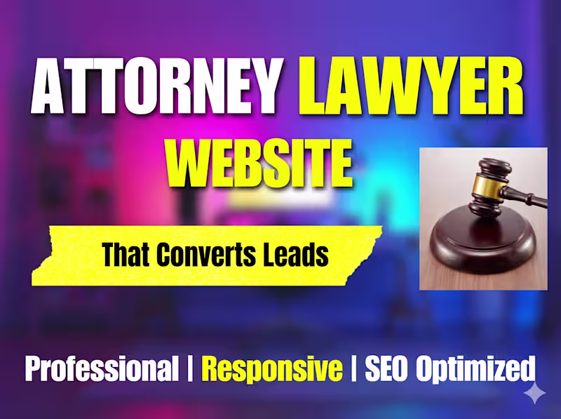 Cover image for design redesign law firm website lawyer website attorney website