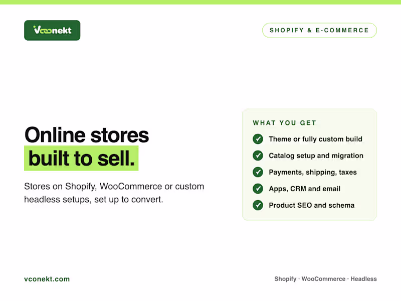 Cover image for Shopify & E-commerce Store Design and Development