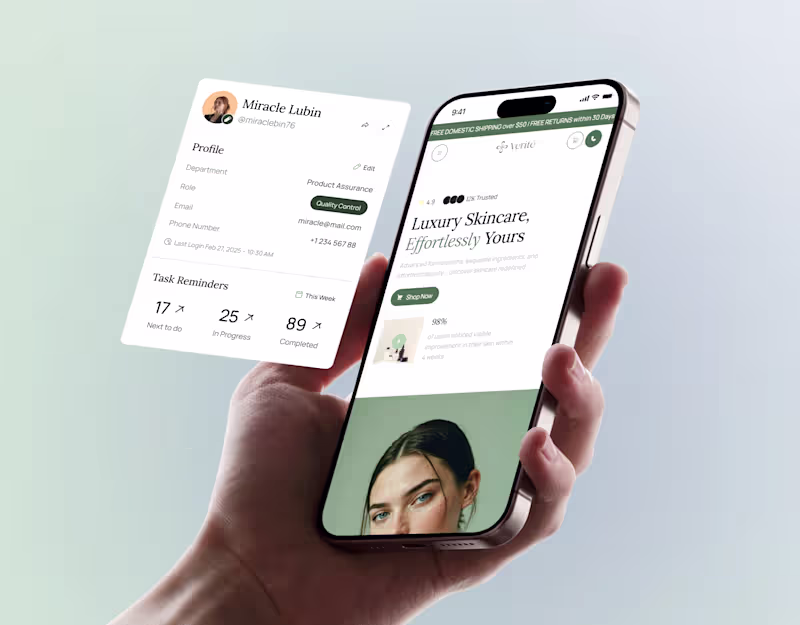 Cover image for Verite Skincare - Website