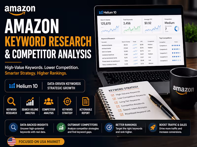 Cover image for Amazon Keyword Research & Competitor Analysis