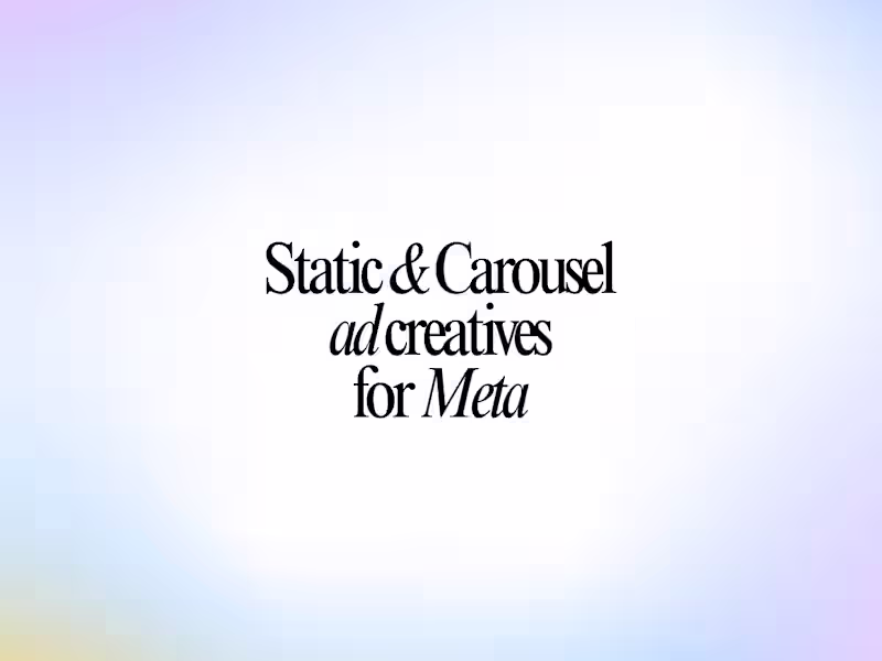 Cover image for Static Meta ad creatives