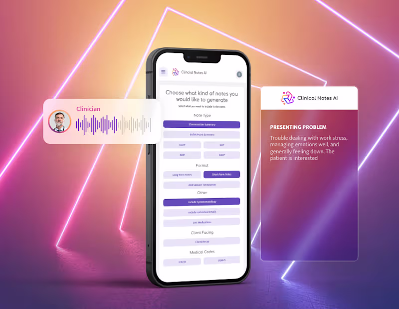 Cover image for ClinicalNotes.ai (http://ClinicalNotes.ai)  Privacy-First AI