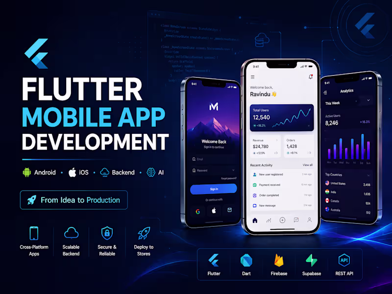 Cover image for Flutter Mobile App Development | Android & iOS