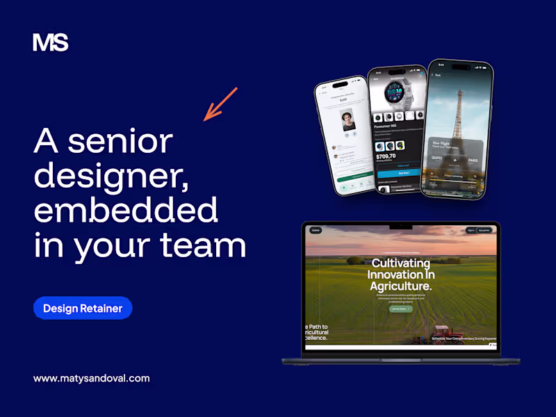 Cover image for Product Design Partner for Startups. Monthly Retainer