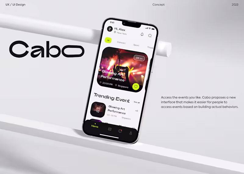 Cover image for Event Booking App Design & Webflow | Cabo