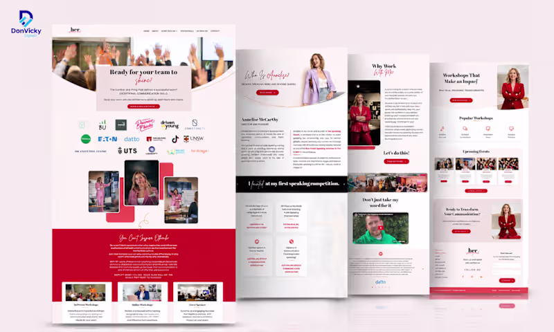 Cover image for Women’s Speaking Coach Website | Modern Personal Brand Design