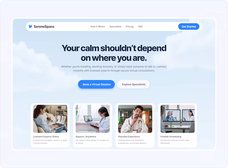 Cover image for Serenespace, a Virtual Wellness Consultation Service