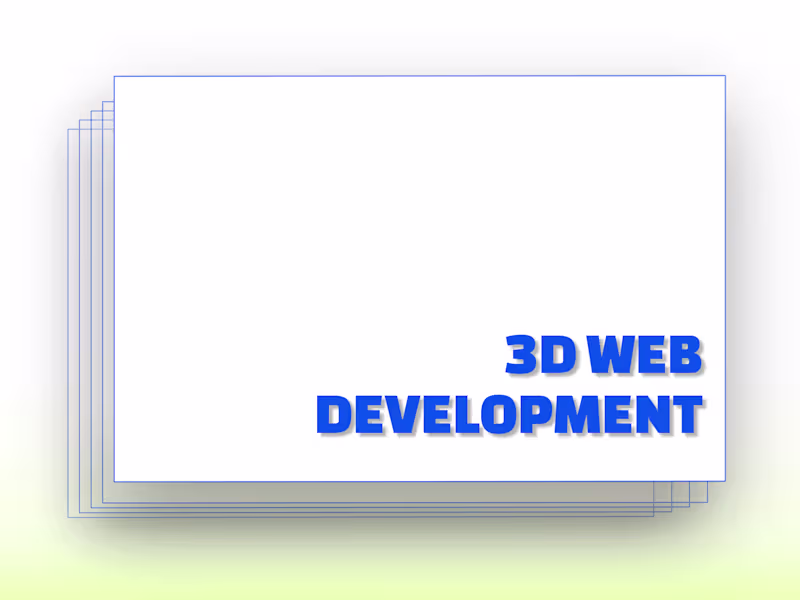 Cover image for 3D Web Development
