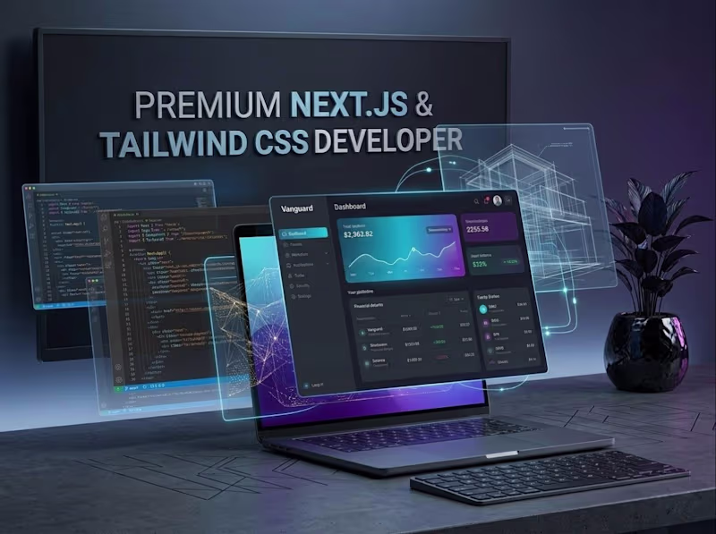 Cover image for Premium Next.js & Tailwind CSS Web Application Development