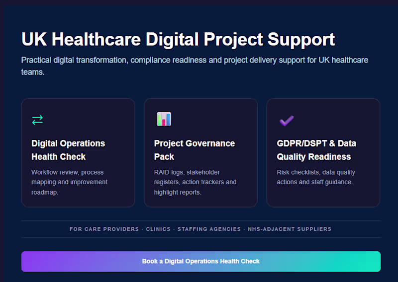 Cover image for HealthOps Digital Consulting